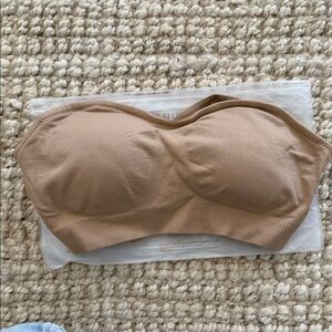 Soft Tan Bandeau with clear Straps